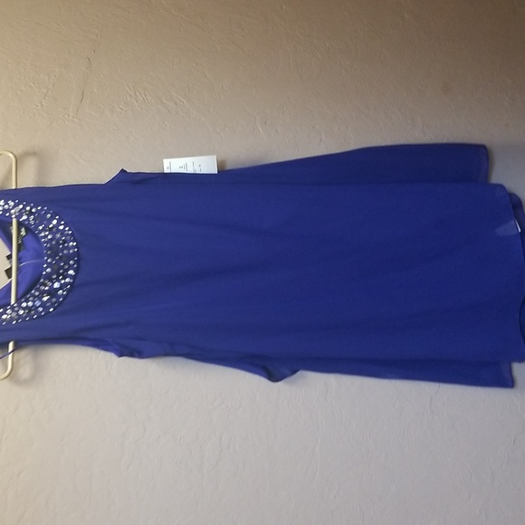 💥60% OFF IGNITE EVENINGS💥 Sz 16, Iris Blue 2 pc.Formal, NWT, Rhinestones #2507 - Picture 2 of 7